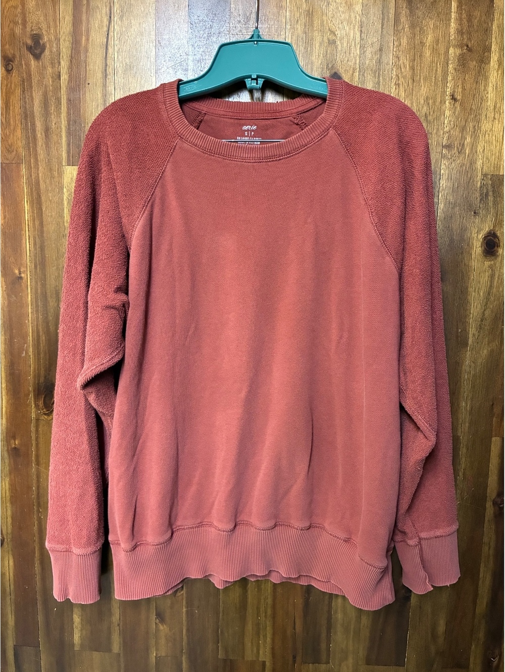 Aerie Oversized Mauve Lounge Grunge Crewneck Sweatshirt Women’s Small